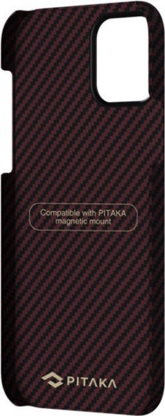 Чохол Pitaka iPhone 12 Pro (Пітака Айфон 12 Про) MagEZ Case Twill Black/Red 732882 фото