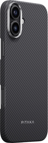 Чохол Pitaka для iPhone 16 Black/Grey Ultra-Slim Case Black/Grey Twill 1377050 фото