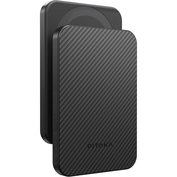 Внешний аккумулятор Pitaka 5000mAh Aramid Fiber Magnetic 15W Black/Grey (Twill)