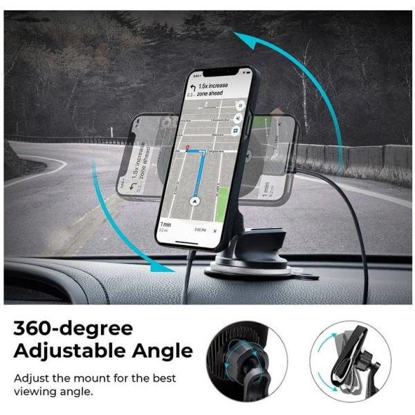 Тримач Pitaka Car Holder MagEZ Mount Pro 15W Black for iPhone 13/14 series Тримач Pitaka Car Holder MagEZ Mount Pro 15W Black for iPhone 13/14 series