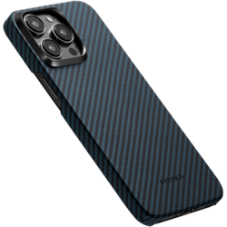 Чохол Pitaka для iPhone 15 Pro Max MagEZ Case 4 Twill 1500D Black/Blue Чохол Pitaka для iPhone 15 Pro Max MagEZ Case 4 Twill 1500D Black/Blue