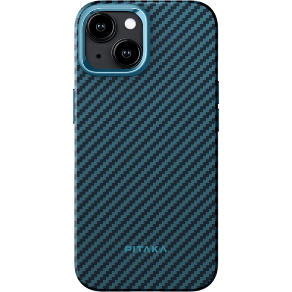 Чохол Pitaka для iPhone 15 Pro Max Magaz Case Pro 4 Twill 1500D Black/Blue Чохол Pitaka для iPhone 15 Pro Max Magaz Case Pro 4 Twill 1500D Black/Blue