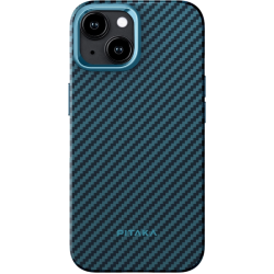 Чохол Pitaka для iPhone 15 Pro MagEZ Case Pro 4 Twill 1500D Black/Blue Чохол Pitaka для iPhone 15 Pro MagEZ Case Pro 4 Twill 1500D Black/Blue