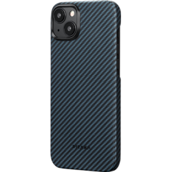 Чохол Pitaka для iPhone 15 Plus MagEZ Case 4 Twill 1500D Black/Blue Чохол Pitaka для iPhone 15 Plus MagEZ Case 4 Twill 1500D Black/Blue
