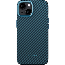 Чохол Pitaka для iPhone 15 Plus MagEZ Case Pro 4 Twill 1500D Black/Blue