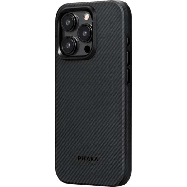 Чохол Pitaka для iPhone 15 Plus MagEZ Case Pro 4 Twill 600D Black/Grey Чохол Pitaka для iPhone 15 Plus MagEZ Case Pro 4 Twill 600D Black/Grey