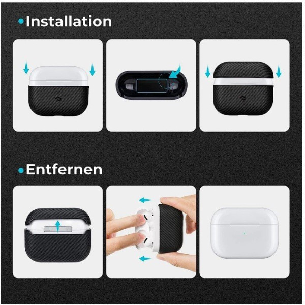 Чохол Pitaka MagEZ Case Twill Black/Grey для AirPods Pro 2 Чохол Pitaka MagEZ Case Twill Black/Grey для AirPods Pro 2