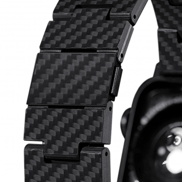 Аксесуар Pitaka для Apple Watch 42/44/45/49mm Carbon Fiber Watch Band Retro Black/Grey Аксесуар Pitaka для Apple Watch 42/44/45/49mm Carbon Fiber Watch Band Retro Black/Grey