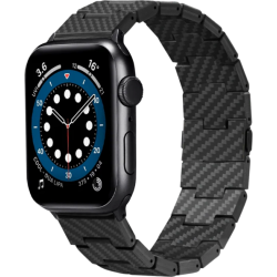 Аксессуар Pitaka для Apple Watch 42/44/45/49mm Carbon Fiber Watch Band Retro Black/Grey Аксессуар Pitaka для Apple Watch 42/44/45/49mm Carbon Fiber Watch Band Retro Black/Grey
