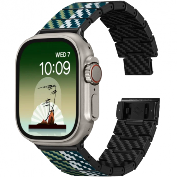 Аксесуар Pitaka для Apple Watch 42/44/45/49mm Chroma Carbon Band Poetry of Things Wind Аксесуар Pitaka для Apple Watch 42/44/45/49mm Chroma Carbon Band Poetry of Things Wind