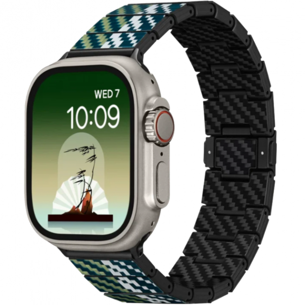 Аксесуар Pitaka для Apple Watch 42/44/45/49mm Chroma Carbon Band Poetry of Things Wind Аксесуар Pitaka для Apple Watch 42/44/45/49mm Chroma Carbon Band Poetry of Things Wind