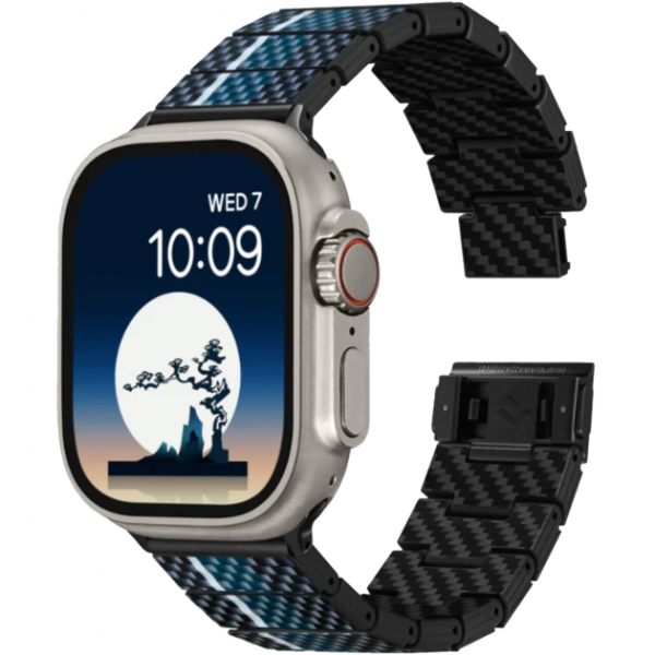 Аксесуар Pitaka для Apple Watch 42/44/45/49mm Chroma Carbon Band Poetry of Things Moon Аксесуар Pitaka для Apple Watch 42/44/45/49mm Chroma Carbon Band Poetry of Things Moon