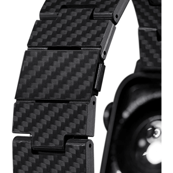 Аксесуар Pitaka для Apple Watch 42/44/45/49mm Carbon Fiber Watch Band Retro Black/Grey Аксесуар Pitaka для Apple Watch 42/44/45/49mm Carbon Fiber Watch Band Retro Black/Grey