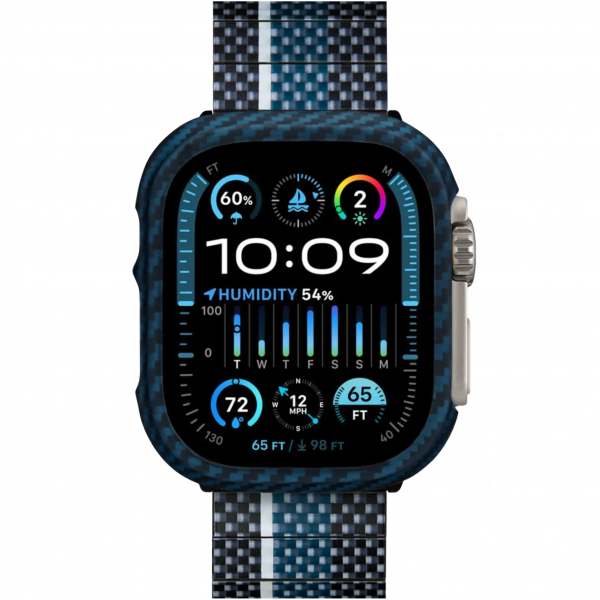 Аксесуар Pitaka для Apple Watch Ultra 49mm/Ultra 2 Watch Air Case Black/Blue Аксесуар Pitaka для Apple Watch Ultra 49mm/Ultra 2 Watch Air Case Black/Blue