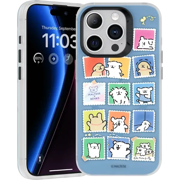 Чохол Benks Stamp Puppies MagSafe for iPhone 15 Pro