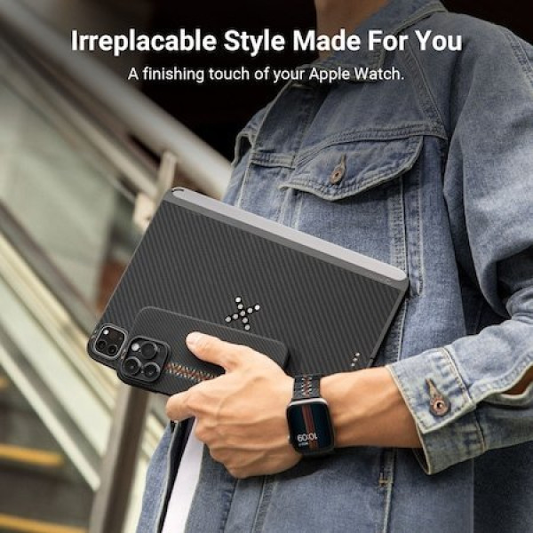 Аксесуар Pitaka для Apple Watch 49/45/44mm Carbon Fiber Watch Band Rhapsody Аксесуар Pitaka для Apple Watch 49/45/44mm Carbon Fiber Watch Band Rhapsody