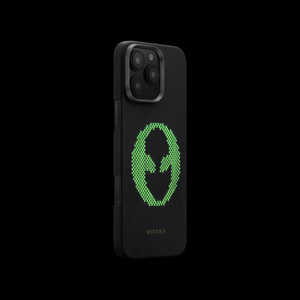 Чохол Pitaka для iPhone 16 Pro Aries Tactile Woven Case Alien Чохол Pitaka для iPhone 16 Pro Aries Tactile Woven Case Alien