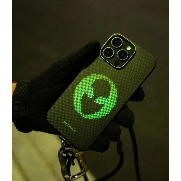 Чехол Pitaka для iPhone 16 Pro Max Aries Tactile Woven Case Alien Чехол Pitaka для iPhone 16 Pro Max Aries Tactile Woven Case Alien