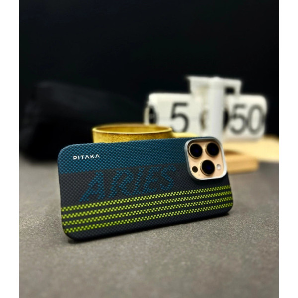 Чохол Pitaka для iPhone 15 Pro Aries Tactile Woven Case Credit Card Чохол Pitaka для iPhone 15 Pro Aries Tactile Woven Case Credit Card