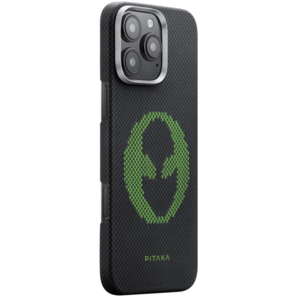 Чохол Pitaka для iPhone 15 Pro Aries Tactile Woven Case Alien Чохол Pitaka для iPhone 15 Pro Aries Tactile Woven Case Alien