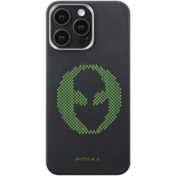 Чохол Pitaka для iPhone 15 Pro Max Aries Tactile Woven Case Alien Чохол Pitaka для iPhone 15 Pro Max Aries Tactile Woven Case Alien