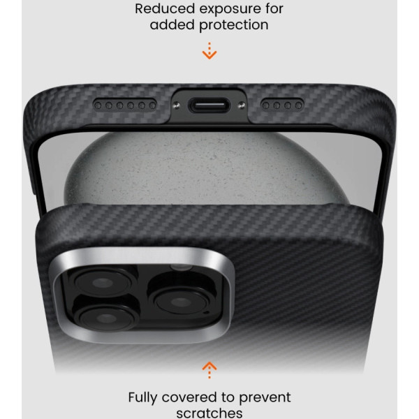 Чохол Pitaka для iPhone 16 Black/Grey Ultra-Slim Case Black/Grey Twill Чохол Pitaka для iPhone 16 Black/Grey Ultra-Slim Case Black/Grey Twill