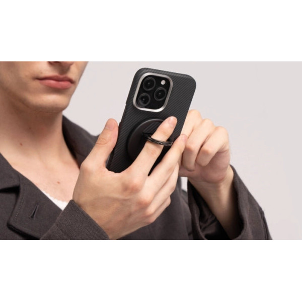 Чохол Pitaka для iPhone 16 Black/Grey Ultra-Slim Case Black/Grey Twill Чохол Pitaka для iPhone 16 Black/Grey Ultra-Slim Case Black/Grey Twill