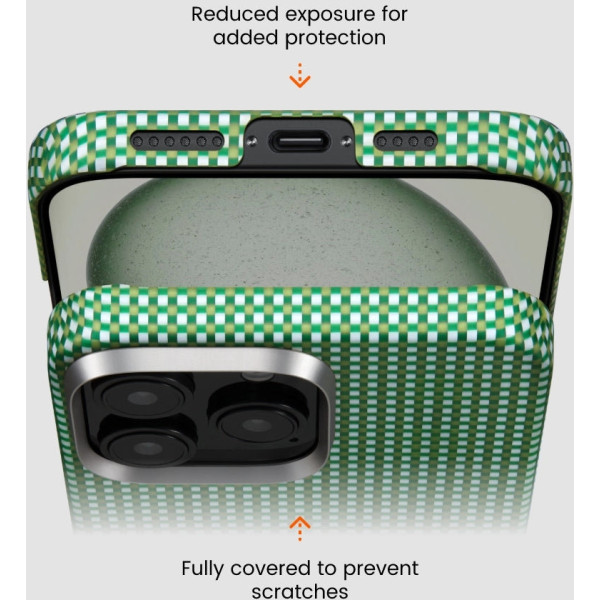 Чохол Pitaka для iPhone 16 Pro Forest Green Ultra-Slim Case Forest Green Чохол Pitaka для iPhone 16 Pro Forest Green Ultra-Slim Case Forest Green