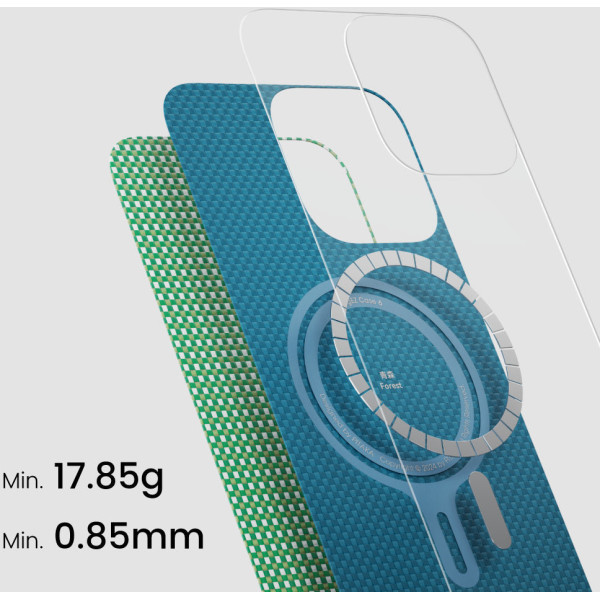 Чохол Pitaka для iPhone 16 Pro Forest Green Ultra-Slim Case Forest Green Чохол Pitaka для iPhone 16 Pro Forest Green Ultra-Slim Case Forest Green