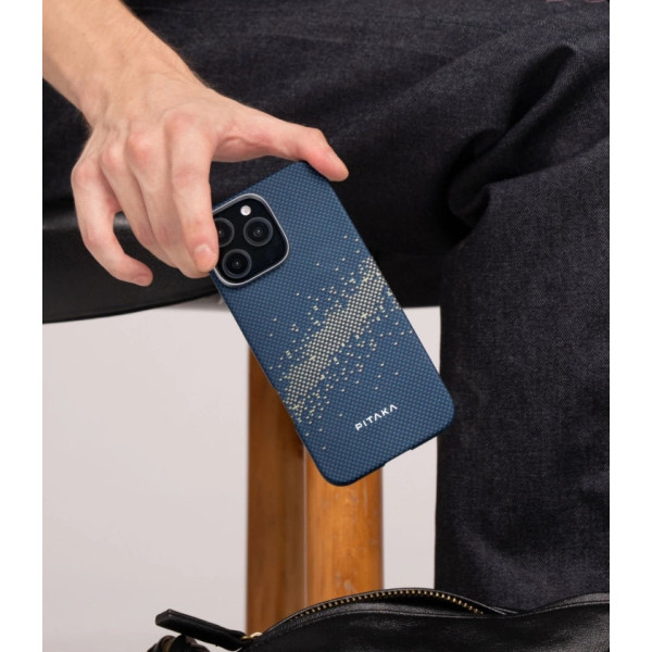 Чехол Pitaka для iPhone 16 Pro Max StarPeak Tactile Woven Case Milky way galaxy Чехол Pitaka для iPhone 16 Pro Max StarPeak Tactile Woven Case Milky way galaxy