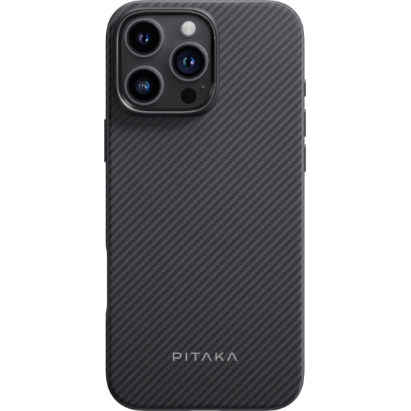 Чехол Pitaka для iPhone 16 Pro Military-Grade Protective Case Black/Grey Twill Чехол Pitaka для iPhone 16 Pro Military-Grade Protective Case Black/Grey Twill