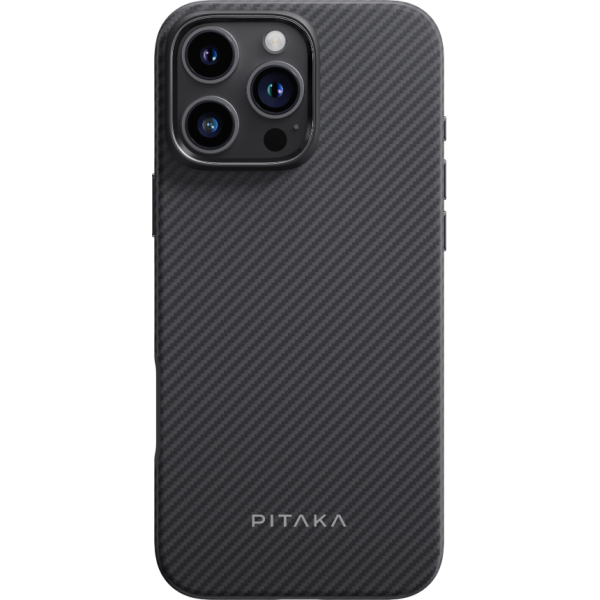 Чехол Pitaka для iPhone 16 Pro Max Military-Grade Protective Case Black/Grey Twill Чехол Pitaka для iPhone 16 Pro Max Military-Grade Protective Case Black/Grey Twill