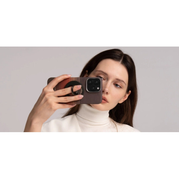 Чохол Pitaka для iPhone 16 Plus Sunset Moonrise Tactile Woven Case Sunset Чохол Pitaka для iPhone 16 Plus Sunset Moonrise Tactile Woven Case Sunset