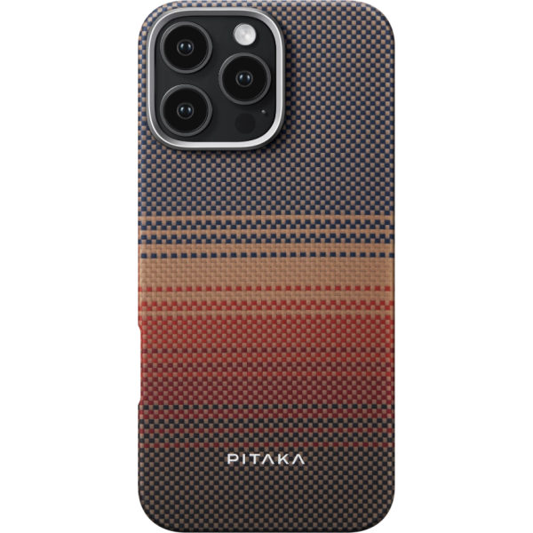 Чехол Pitaka для iPhone 16 Pro Max Sunset Moonrise Tactile Woven Case Sunset Чехол Pitaka для iPhone 16 Pro Max Sunset Moonrise Tactile Woven Case Sunset