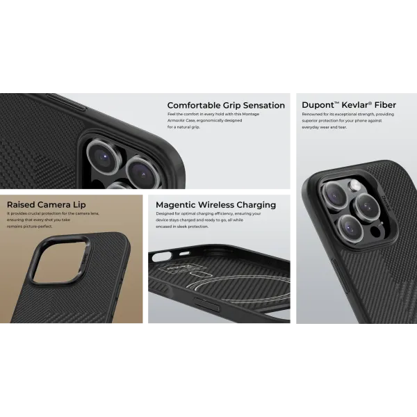 Чохол Benks MagClap ArmorPro Case Montage Black for iPhone 16 Plus
