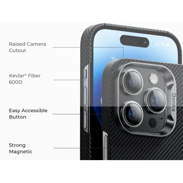 Чохол Benks MagClap ArmorAir Case Black for iPhone 15 Plus