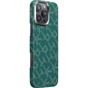 Pitaka Monogram Tactile Woven Case Gold/Green for iPhone 16 Pro Max