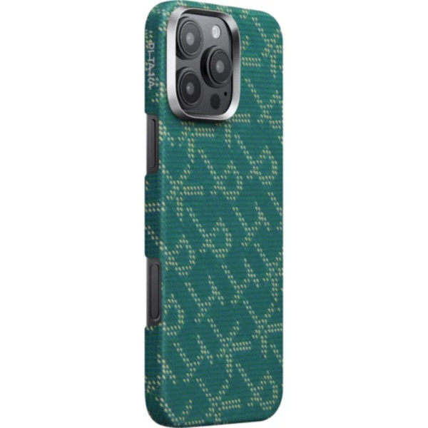 Pitaka Monogram Tactile Woven Case Gold/Green for iPhone 16 Pro Max Pitaka Monogram Tactile Woven Case Gold/Green for iPhone 16 Pro Max