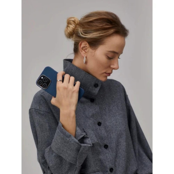 Чехол Pitaka для iPhone 16 Pro Max Monogram Tactile Woven Case Black/Blue Чехол Pitaka для iPhone 16 Pro Max Monogram Tactile Woven Case Black/Blue