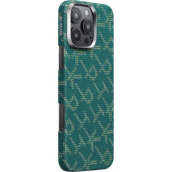 Pitaka Monogram Tactile Woven Case Gold/Green for iPhone 16 Pro Pitaka Monogram Tactile Woven Case Gold/Green for iPhone 16 Pro