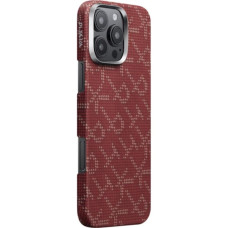 Pitaka Monogram Tactile Woven Case Gold/Red for iPhone 16 Pro