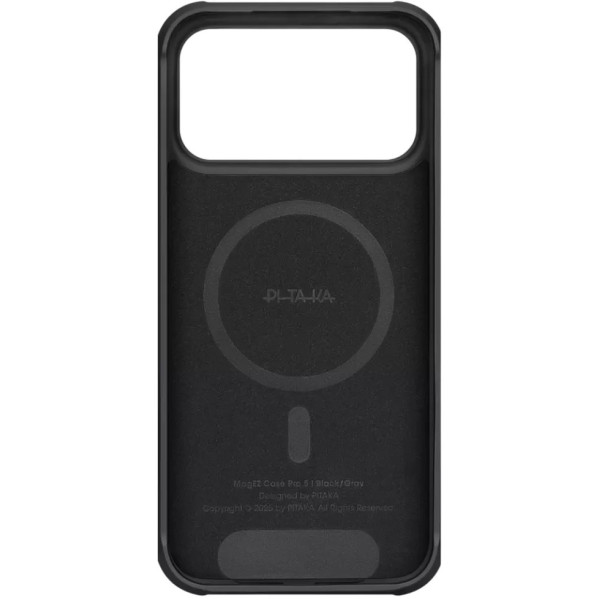 Чохол Pitaka для iPhone 17 Pro Aramid ProGuard Case Black/Grey (KI1701MGP)