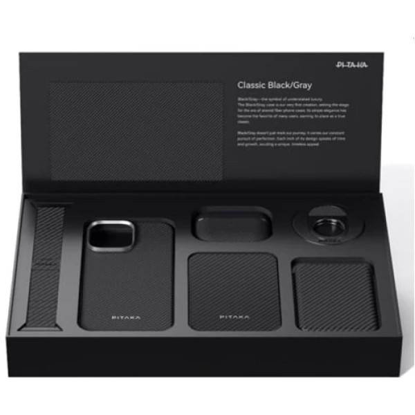 Чохол Pitaka для iPhone 17 Pro Max Gift Box-Classic Black Collection Чохол Pitaka для iPhone 17 Pro Max Gift Box-Classic Black Collection