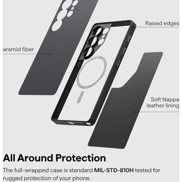 Чохол для телефона Pitaka PinButton Case Black/Gold (PBS2502U) для Samsung S938 Galaxy S25 Ultra Чохол для телефона Pitaka PinButton Case Black/Gold (PBS2502U) для Samsung S938 Galaxy S25 Ultra