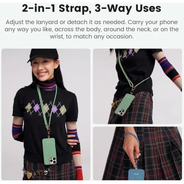 Ремінець для смартфона Pitaka 3 in 1 Phone Strap Forest Green (MSB2402) Ремінець для смартфона Pitaka 3 in 1 Phone Strap Forest Green (MSB2402)