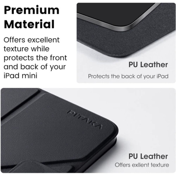 Чохол Pitaka MagEZ Folio 2 Black (FIM2401) для iPad Mini 7 2024 Чохол Pitaka MagEZ Folio 2 Black (FIM2401) для iPad Mini 7 2024