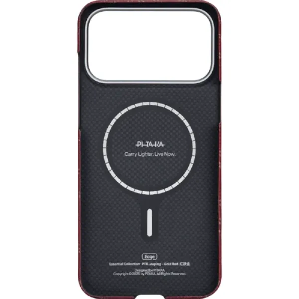 Чехол для iPhone Pitaka Edge Case PTK Leaping Gold/Red (KI1702PTKP) для iPhone 17 Pro Max
