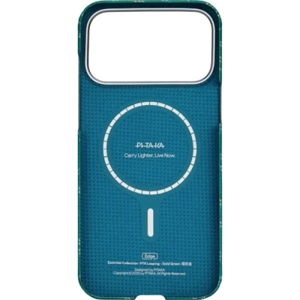 Чехол для iPhone Pitaka Edge Case PTK Leaping Gold/Green (KI1701PTKP) для iPhone 17 Pro Max