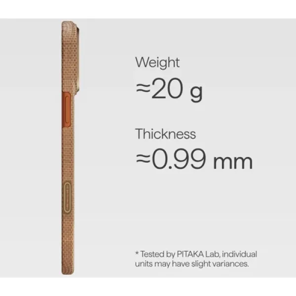 Чехол для iPhone Pitaka Edge Case Golden Glint (KI1705AG) для iPhone 17 Pro