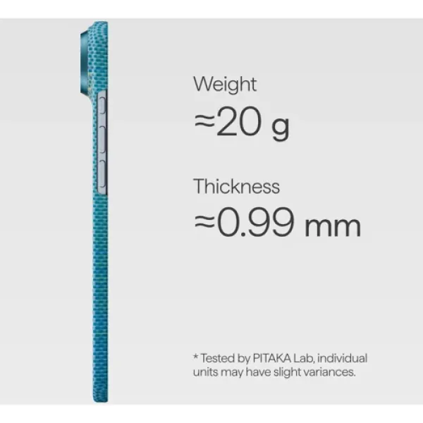 Чехол для iPhone Pitaka Edge Case Lucid Blue (KI1704AG) для iPhone Air